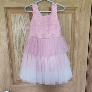 Bonnie Jean Pink and White Halter Sundress for Weddings